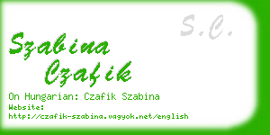 szabina czafik business card